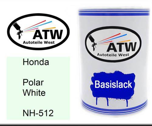 Honda, Polar White, NH-512: 500ml Lackdose, von ATW Autoteile West.